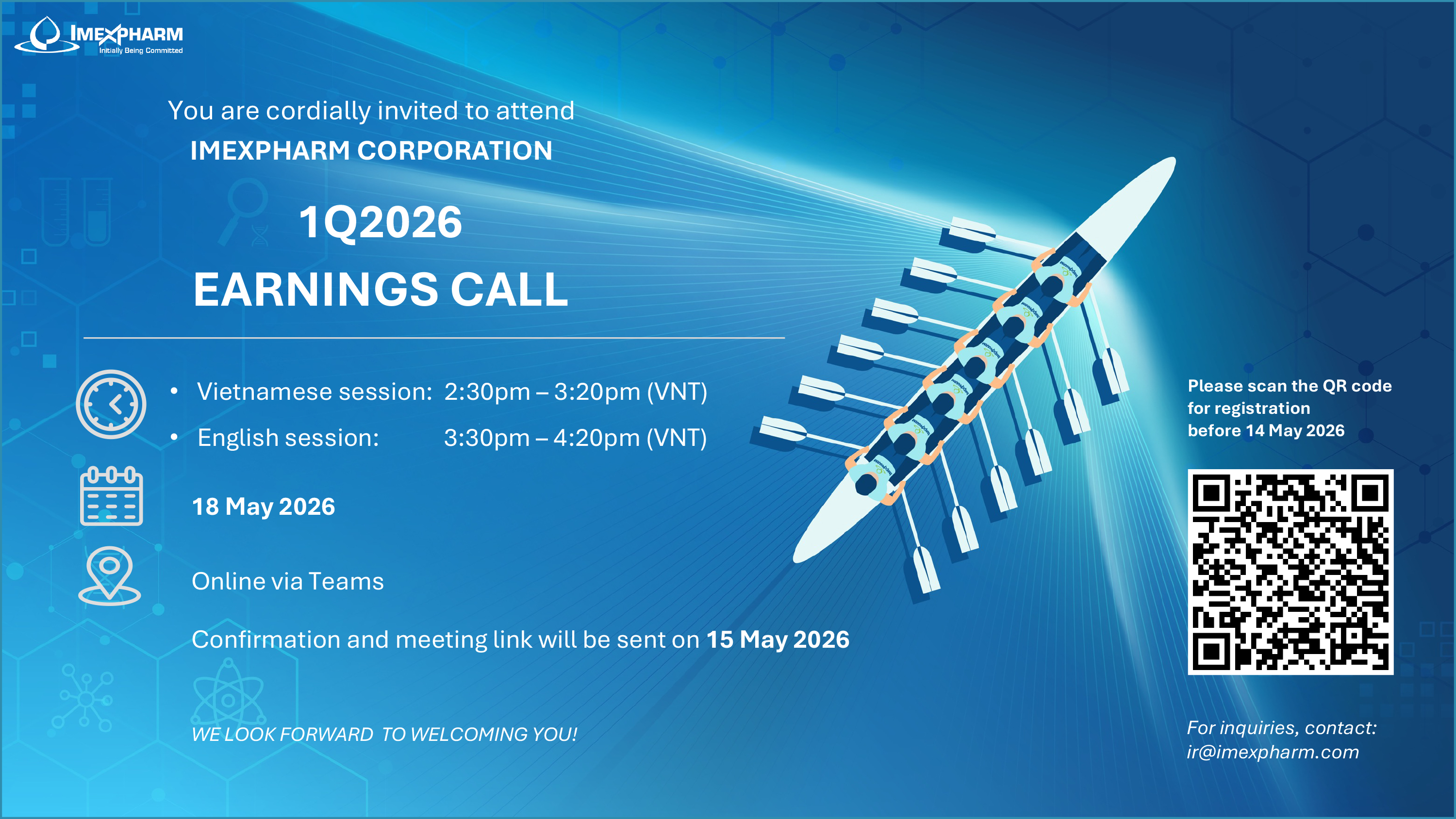 Imexpharm 1Q2026 Earnings Call Invitation