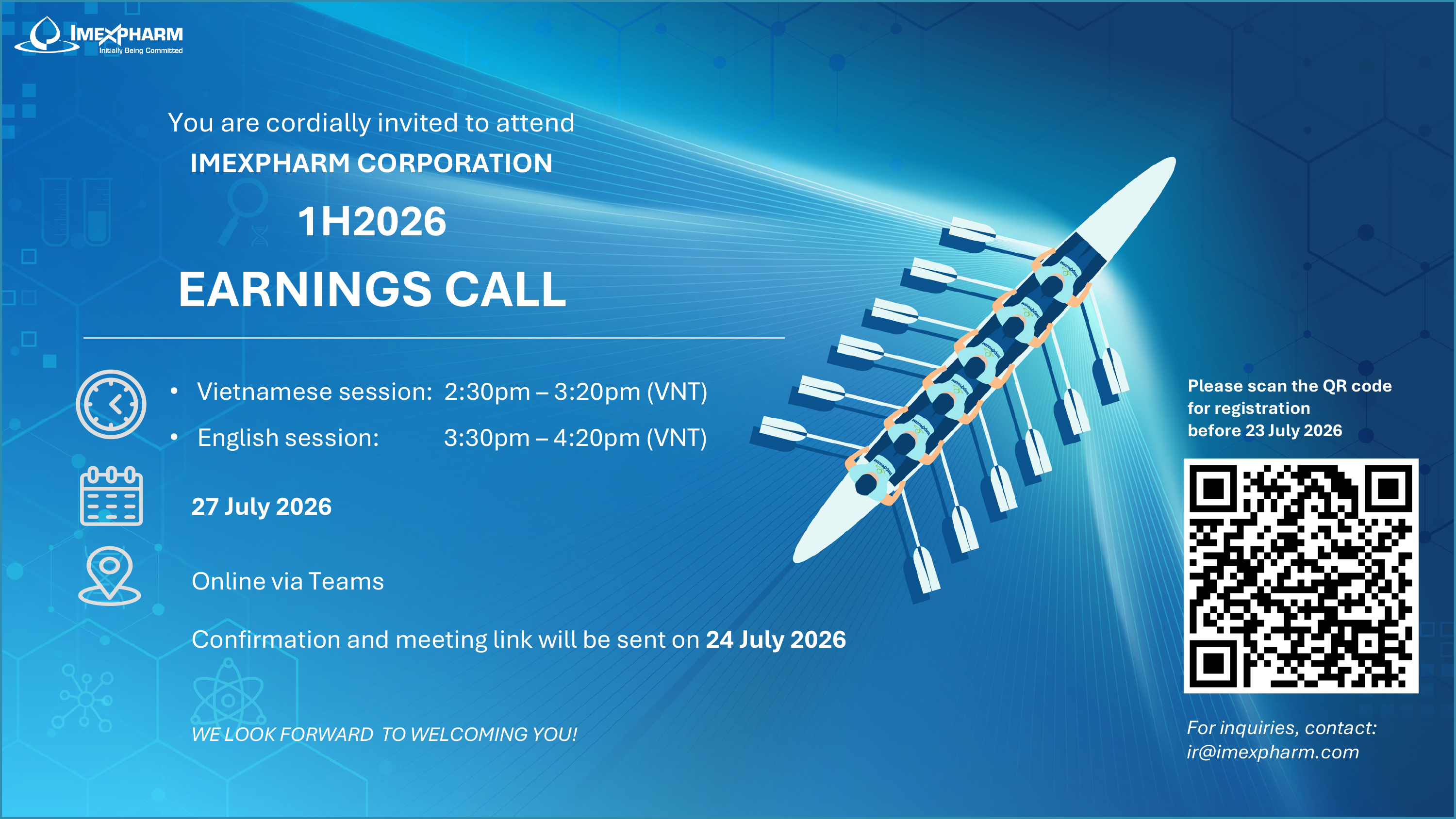 Imexpharm 1H2026 Earnings Call Invitation