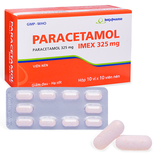 PARACETAMOL IMEX 325mg Hộp 100v