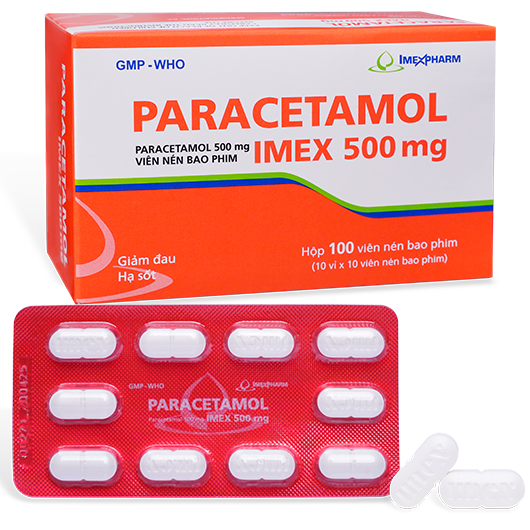 PARACETAMOL IMEX 500mg Hộp 100v