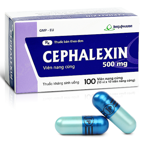 Sản phẩm Cephalexin 500mg viên nang cứng do Imexpharm sản xuất