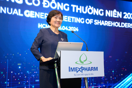 Q1 2025 financial results press conference. A representative of Imexpharm delivered a speech at the Q1 2025 financial results press conference.