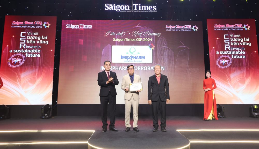 Bền bỉ đóng góp vì cộng đồng bền vững: Imexpharm được vinh danh tại Saigontimes CSR 2024
